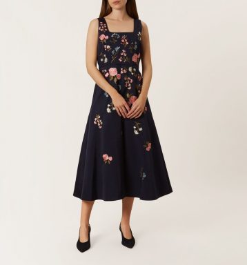 Hobbs Victoria Posey Dress Navy Multi