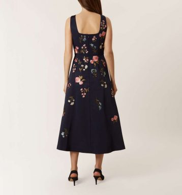 Hobbs Victoria Posey Dress Navy Multi