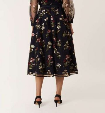 Hobbs Victoria Posey Skirt Navy Multi