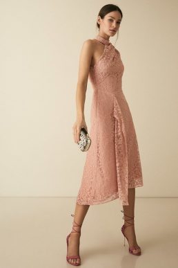 Reiss orange 2024 lace dress