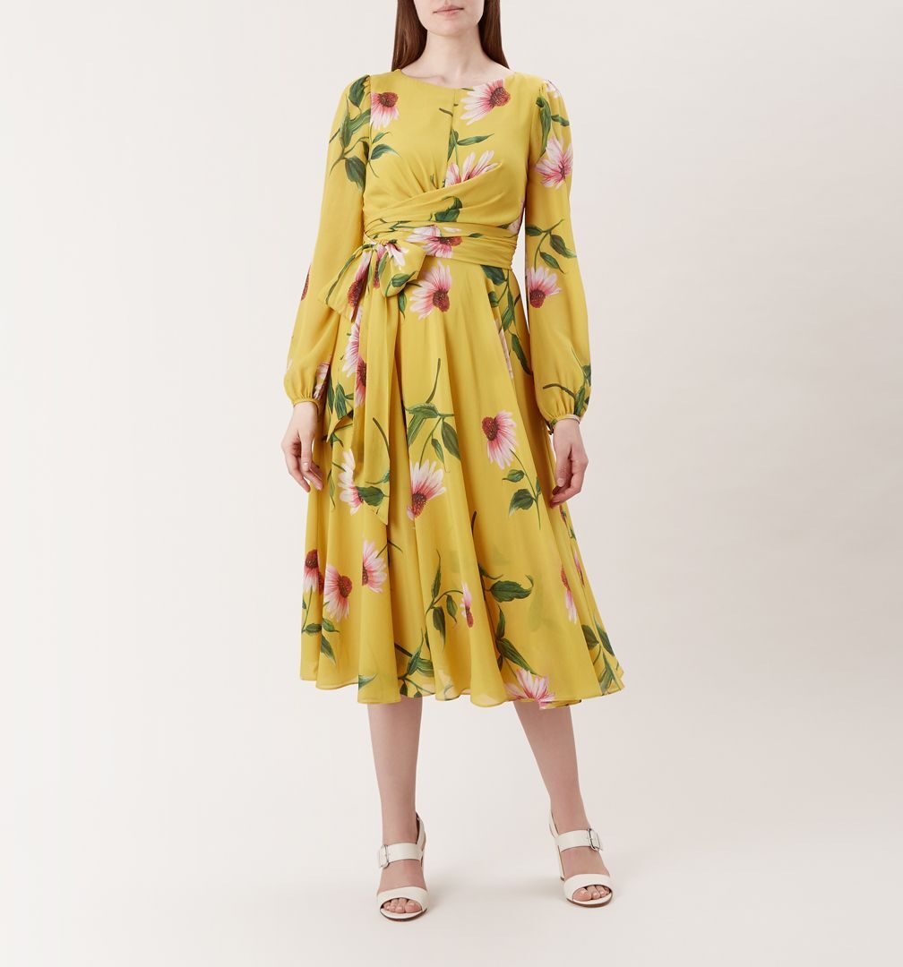 Hobbs best sale yellow dress