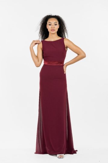 TFNC Halannah Maxi Bridesmaid Dress Burgundy