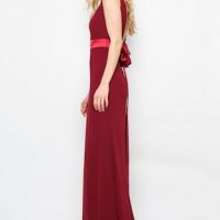 tfnc halannah burgundy maxi dress