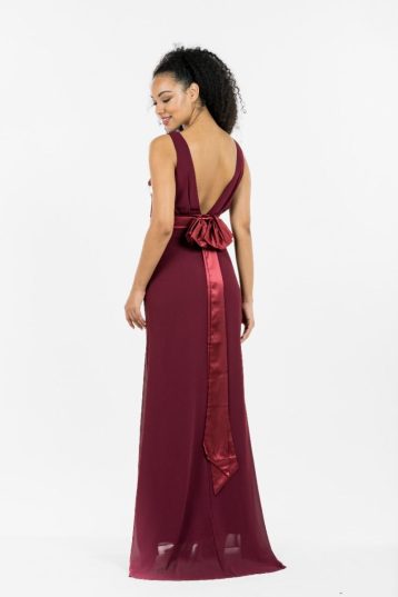 TFNC Halannah Maxi Bridesmaid Dress Burgundy