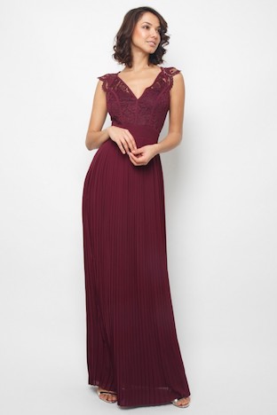 grape wine colour gown