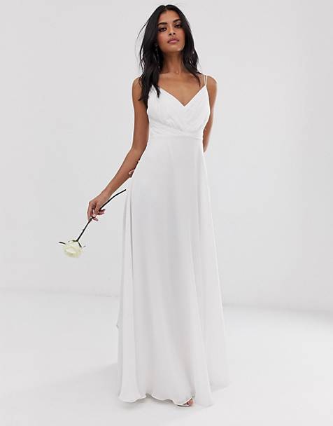 Asos design ruched cami pleated best sale maxi dress