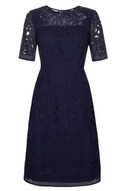 Hobbs Mandy Lace Dress Navy Blue