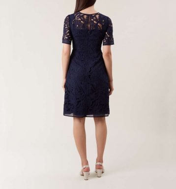 Hobbs Mandy Lace Dress Navy Blue