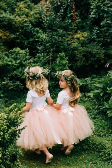 Flower girls bridesmaid tulle tutu skirt, Nude/Pale Pink