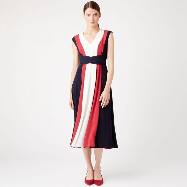 colour block midi dress