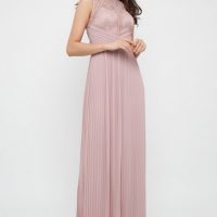 mauve maxi bridesmaid dress