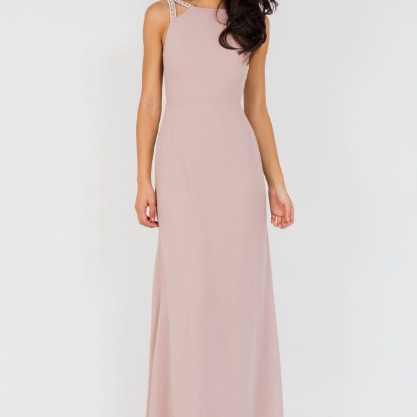 tfnc riva pale mauve maxi embellished dress