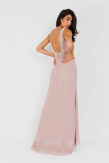 TFNC Riva Pale Mauve Maxi Embellished Bridesmaid Dress Pink