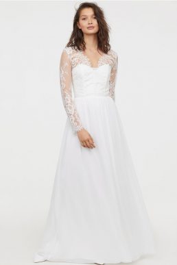 Lipsy lace with embellished maxi bridal dress, Ivory