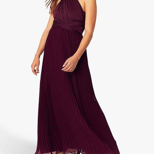 oasis pleated bridesmaid dress