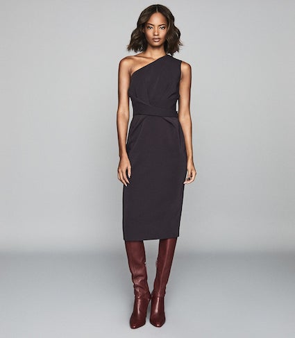 reiss laurent one shoulder dress