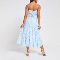 River Island Forever Unique light pink textured maxi dress Pale Blue myonewedding