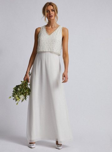 **Showcase White Bridal 'Graclyn' Maxi Dress