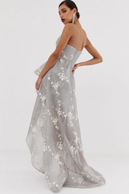 Lipsy lace with embellished maxi bridal dress, Ivory 