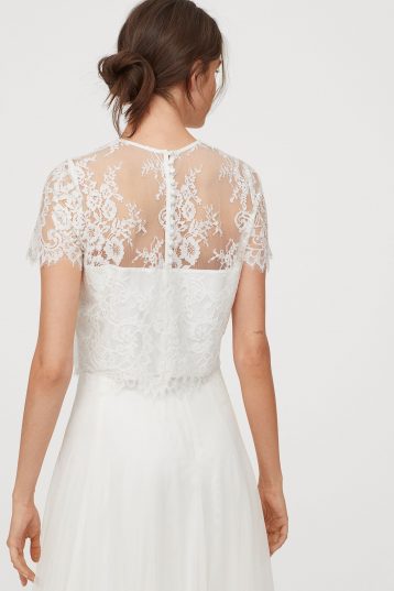 H&M Lace wedding crop top Ivory