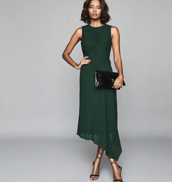 reiss green dress sale