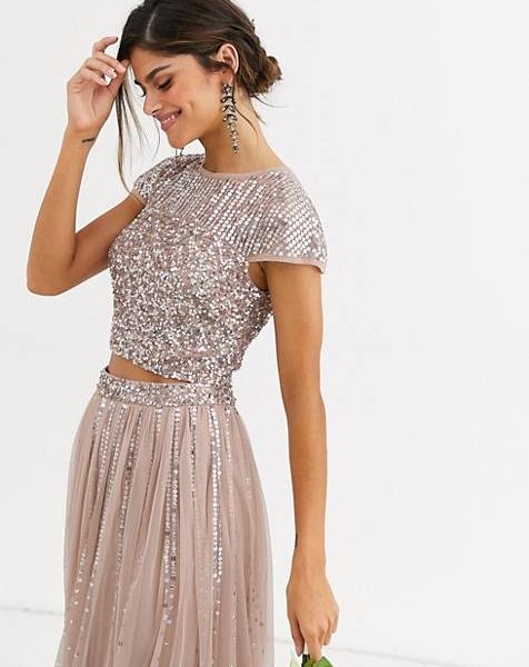 sequin top bridesmaid dresses