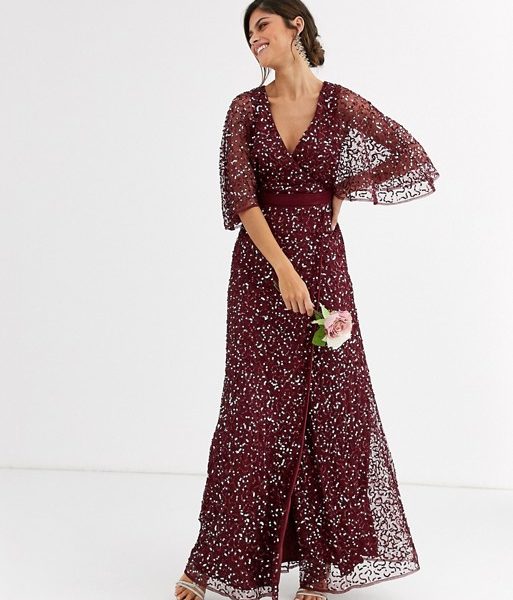 delicate sequin maxi dress