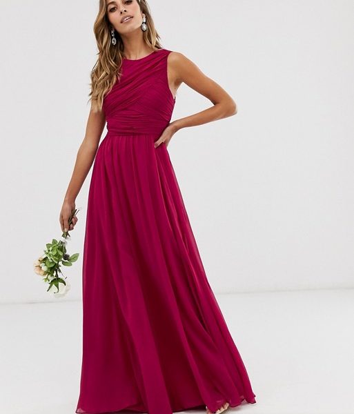 dark pink maxi dress