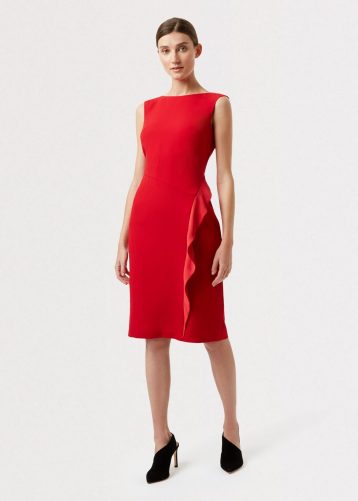 Hobbs Elida Shift Dress Red