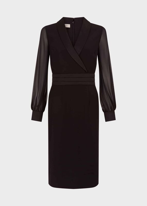 https://www.myonewedding.co.uk/product/hobbs fridah tux shift sleeve dress black