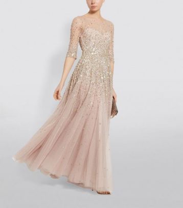 Jenny Packham Charisse Beaded Tulle Bridal Gown Cream Pink Blush