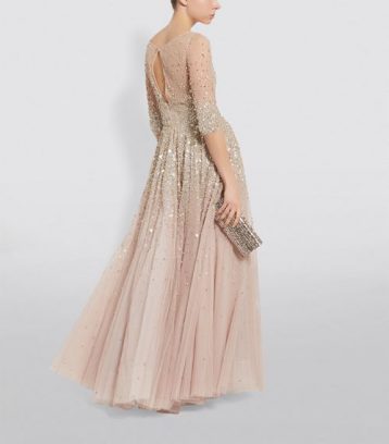 Jenny Packham Charisse Beaded Tulle Bridal Gown Cream Pink Blush