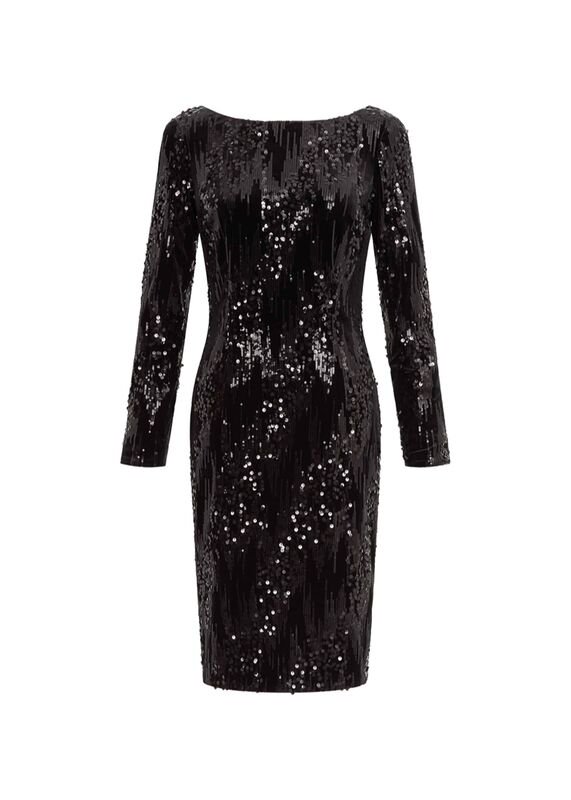 sawyer sequin dress black