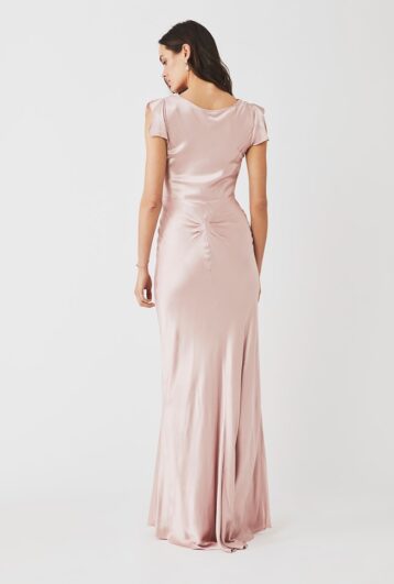 Ghost Sylvia Satin Cowl Bridesmaid Dress, Boudior Pink - Image 2