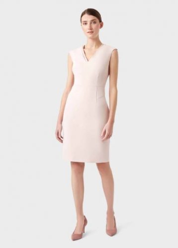 Hobbs Frida Shift Dress Light Pink Blush