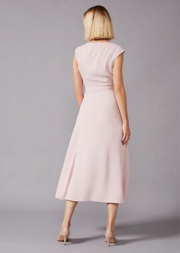 Phase Eight Rushelle Wrap Dress Pale Pink Antique Rose