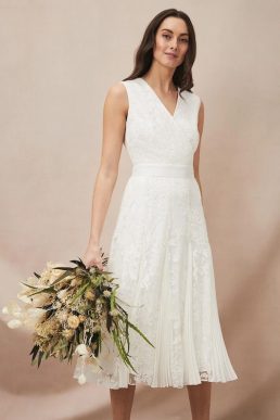 Caterina Embroidered Flared Wedding Dress