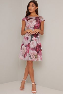 Chi Chi Fille Floral Dress Mink Pink