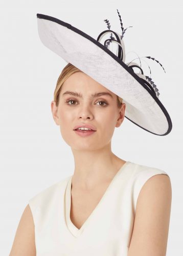 Hobbs Charlotte Fascinator Black White