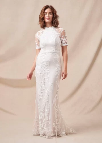 Phase Eight Poppy Lace Embroidered Wedding Dress Ivory