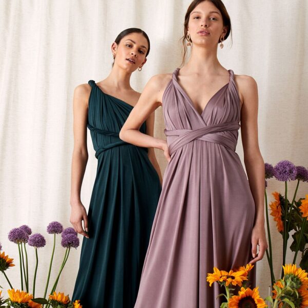 multi tie bridesmaid dresses