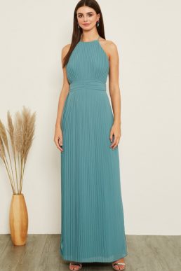 TFNC Serene Native Green Maxi Dress Blue