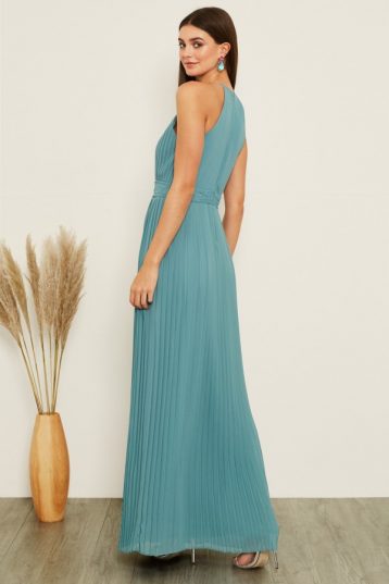 TFNC Serene Native Green Maxi Dress Blue