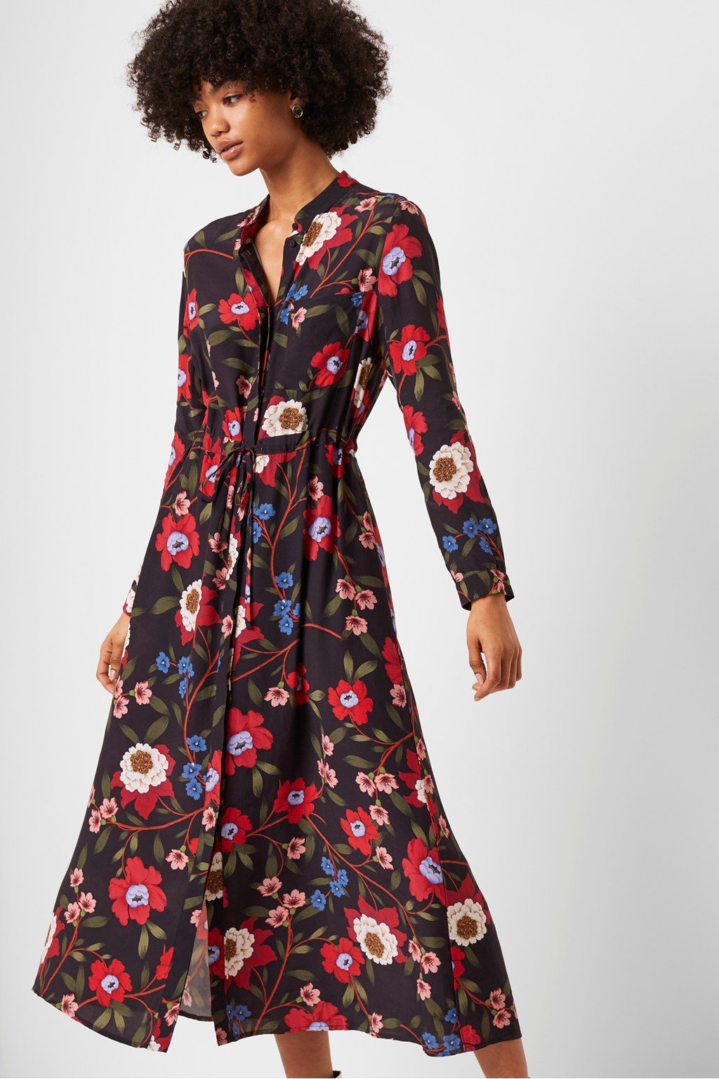 Eloise Drape Midi Shirt Dress