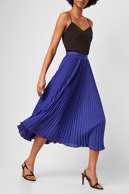 Crepe Light Pleated Midi Skrt Roll over image to zoom New Arrival Crepe Light Pleated Midi Skrt £75.00