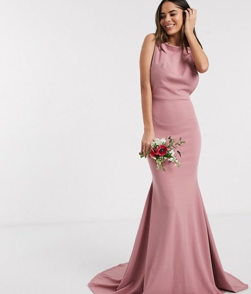 missguided pink maxi dress