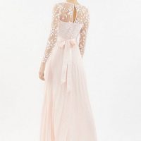 Coast Embroidered Long Sleeve Maxi Bridesmaid Dress Blush