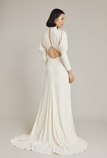 Ghost Laurel Sleeve Wedding Dress Cloud Dancer Ivory