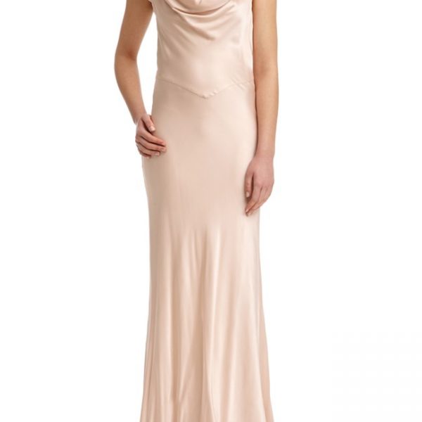 oyster bridesmaid dress