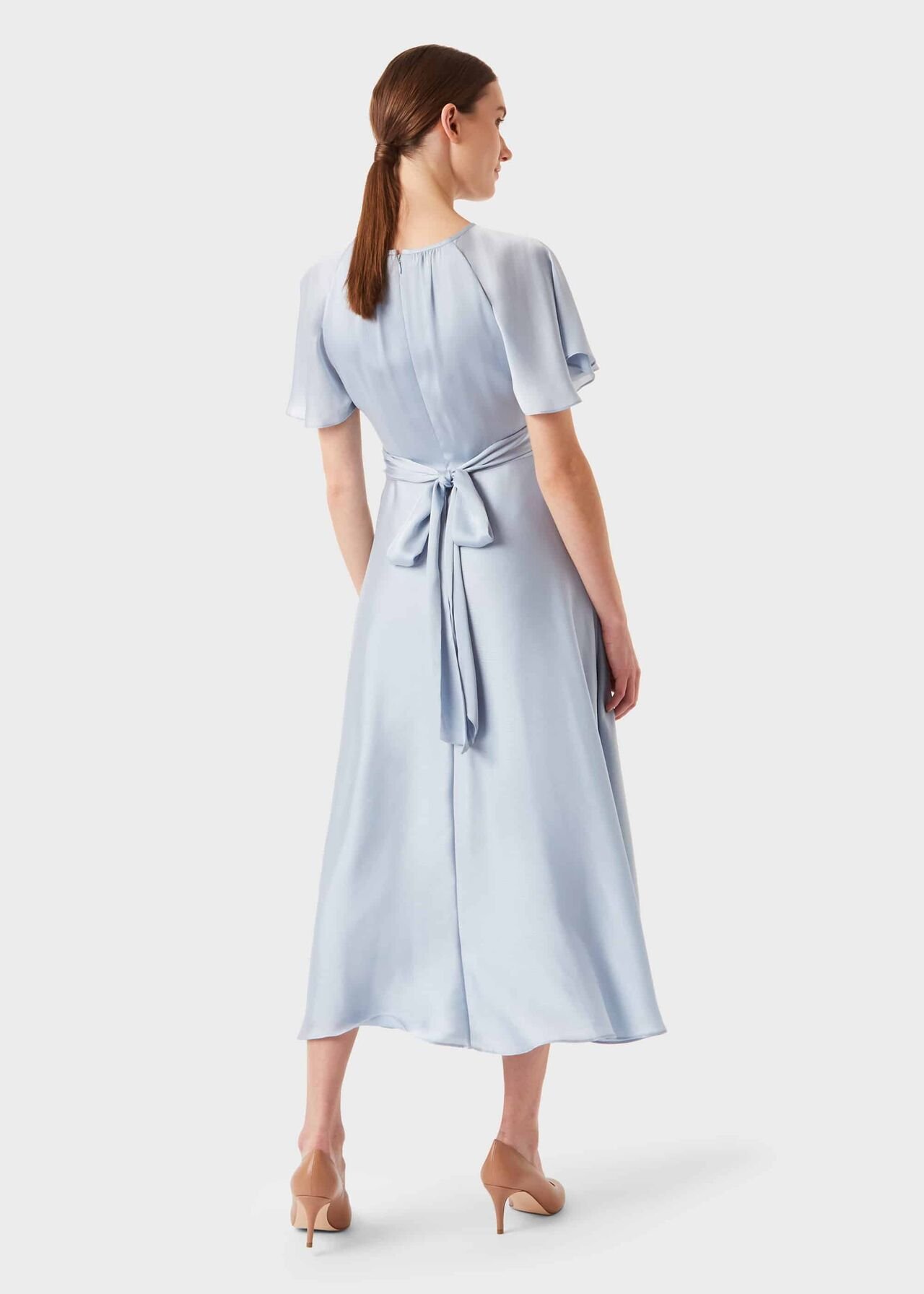 Hobbs Mira Dress, Pale Blue - myonewedding.co.uk